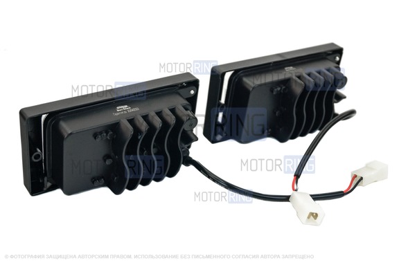 Светодиодные (LED) противотуманные фары Sal-Man 4 полосы 40W 3600lux для ВАЗ 2110-2112, 2113-2115, Шевроле Нива (до рестайлинга)