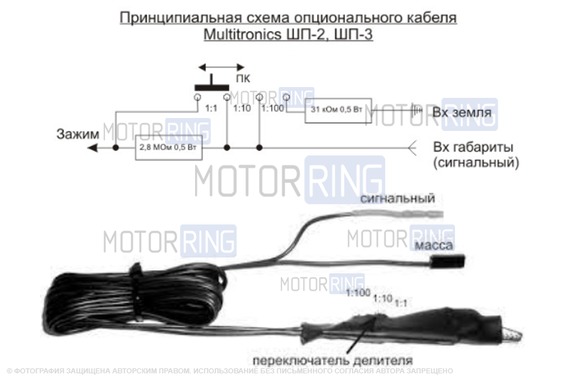 Опциональный кабель Мультитроникс ШП-3