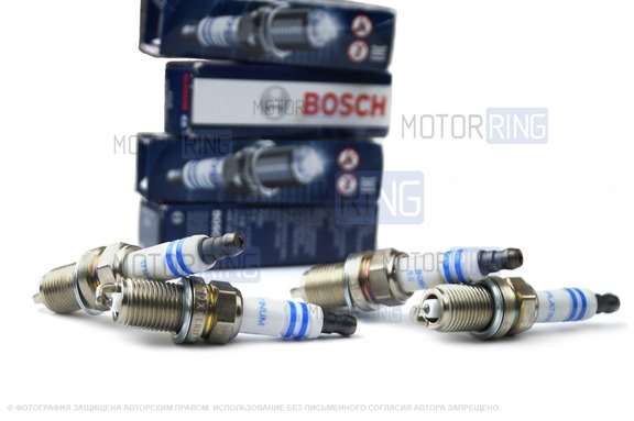 Комплект свечей зажигания BOSCH PLATINUM для 16 кл ВАЗ 2110-2112, 2114, Лада Калина, Приора, Гранта, Веста, Икс Рей