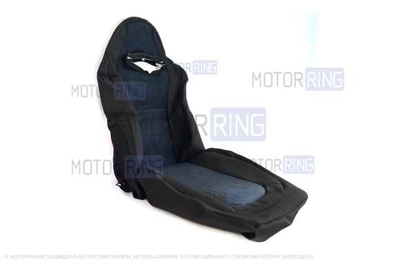 Обивка (не чехлы) сидений Recaro ткань с алькантарой для ВАЗ 2108-21099, 2113-2115, 5-дверная Нива 2131