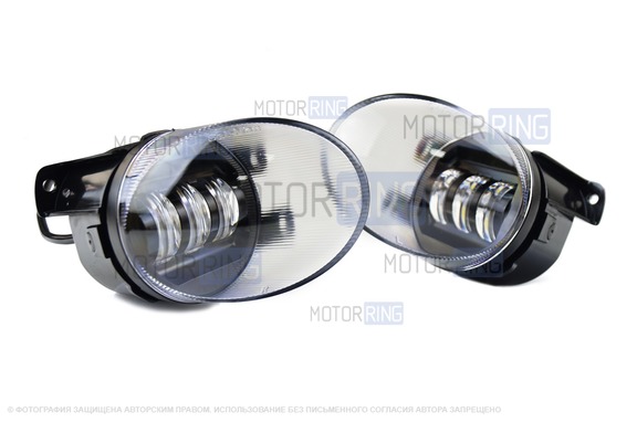Диодные ПТФ Sal-Man 50W 4600lux 6000К 3 линзы для Volkswagen Passat B6 2005-2010 г.в.