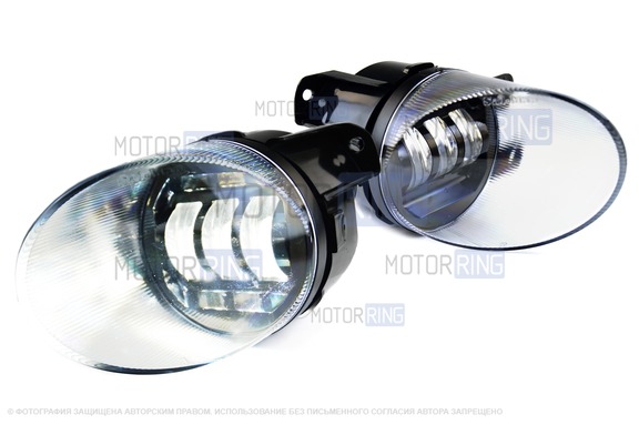 Диодные ПТФ Sal-Man 50W 4600lux 6000К 3 линзы для Volkswagen Passat B6 2005-2010 г.в.