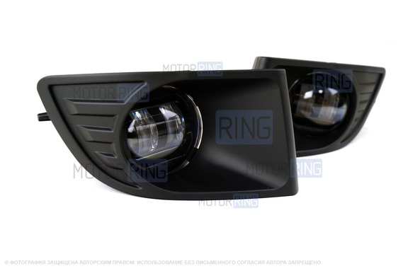 Диодные ПТФ Sal-Man 50W 8000lux 6000К 2 линзы для Land Cruiser Prado 120 2002-2009 г.в.