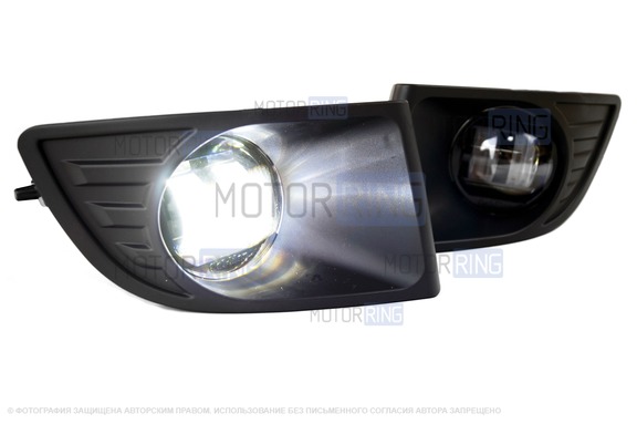 Диодные ПТФ Sal-Man 50W 8000lux 6000К 2 линзы для Land Cruiser Prado 120 2002-2009 г.в.