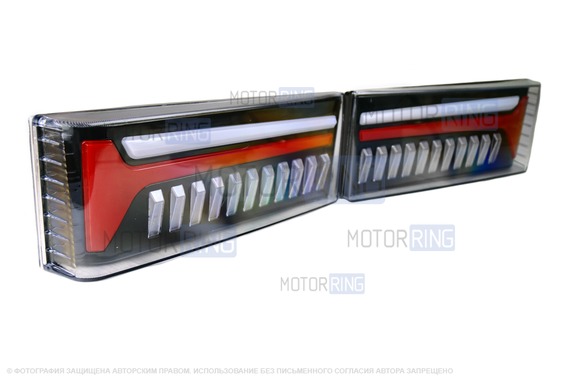 Задние диодные фонари Пианино (топорики) TheBestPartner с прозрачным стеклом для ВАЗ 2108-21099, 2113, 2114