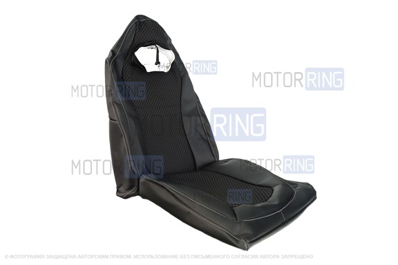 Обивка (не чехлы) сидений Recaro экокожа с тканью для ВАЗ 2111, 2112, Лада Приора хэтчбек, универсал