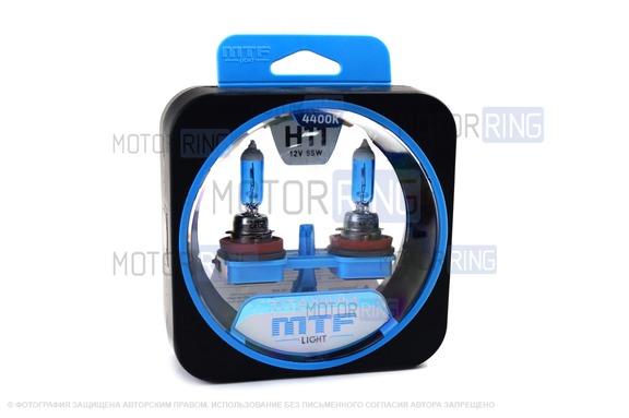 Галогеновые лампы MTF Ligth Titanium с цоколем H11 12V 55W 4400K для Лада 4х4, Нива Легенд, Гранта, Гранта FL, Ларгус, Датсун, Веста, Икс Рей, Калина, Калина 2, Приора, Шевроле Нива