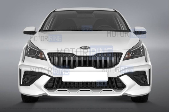Бампер передний ЮролТюниг ROTOR NEW для Киа Рио 4 рестайлинг с 2020 г.в.