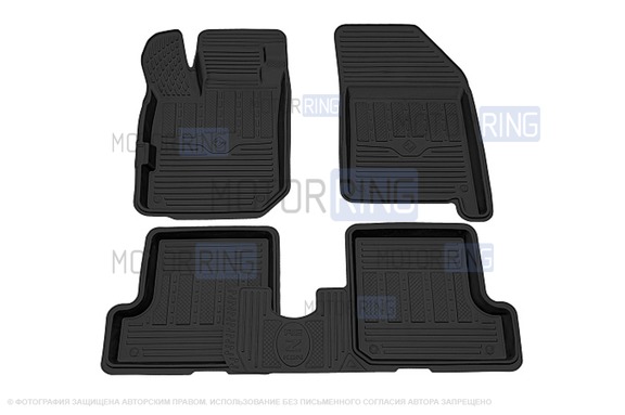 Резиновые салонные ковры Rezkon Top Comfort для Лада Икс Рей