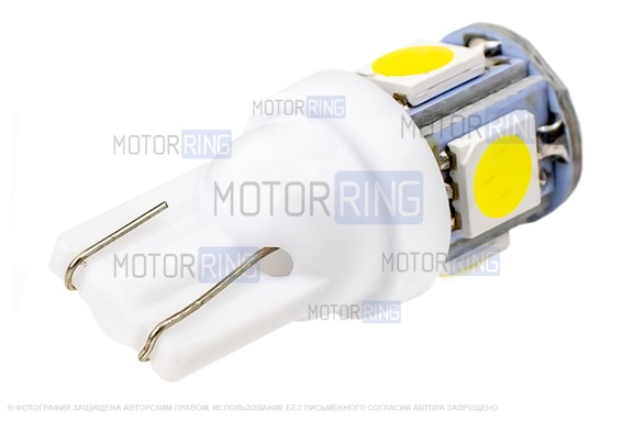 Светодиодные лампы T10 501 4smd cob 1063 W5W для габаритов и повторителей поворотников
