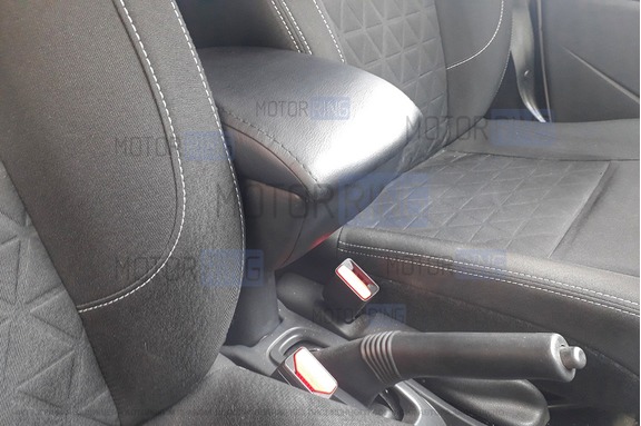 Подлокотник-бокс ArmAuto из экокожи с магнитной застежкой в подстаканник для Renault Duster 2011-2021 г.в., Nissan Terrano
