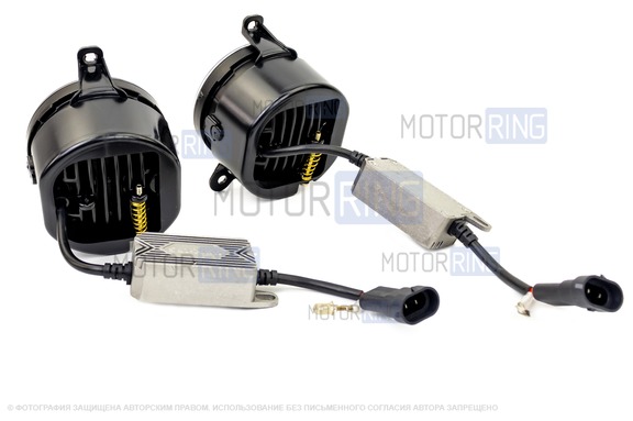 Диодные ПТФ Sal-Man 7 полос (ближний свет 60W и дальний 50W) 5800-5000lux для Лада Приора, Шевроле Нива с 2009 г.в., Лада Нива 2123, ГАЗ Газель