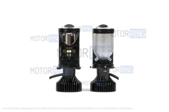 Комплект светодиодных ламп головного света MINI линза T3-H4 12-30v для ВАЗ 2101-2107, 2108-21099, 2113-2115, Лада 4х4 (Нива), Гранта, Ларгус