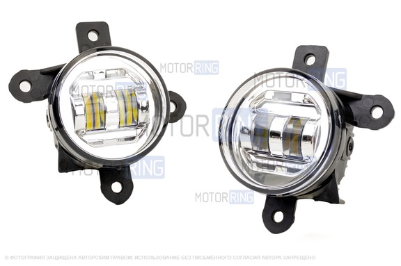 Двухцветные диодные ПТФ Sal-Man 50W 4200lux для Haval F7, F7x, Dargo