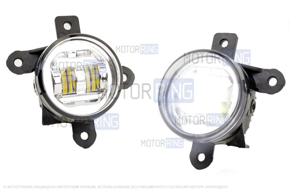 Двухцветные диодные ПТФ Sal-Man 50W 4200lux для Haval F7, F7x, Dargo