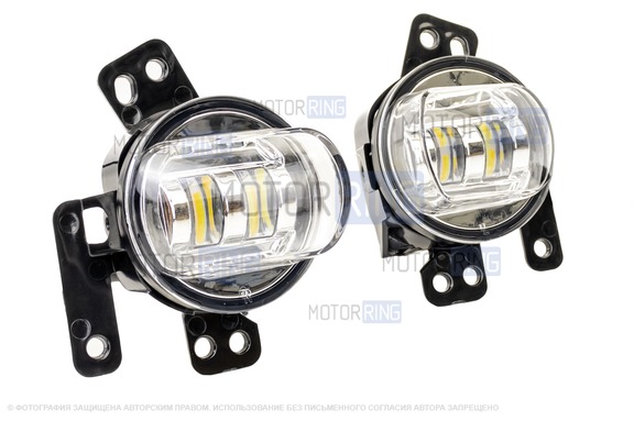 Двухцветные диодные ПТФ Sal-Man 50W 4200lux для рестайлинговых Haval F7, F7x
