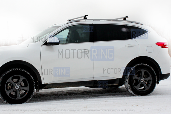 Рейлинги АПС серебристые на крышу с боковым креплением для HAVAL F7 с 2019 г.в.