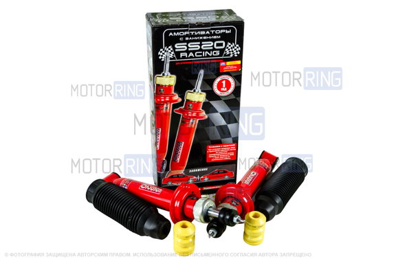 Задние амортизаторы SS20 Racing серии Спорт с занижением 50 мм для ВАЗ 2108-21099, 2110-2112, 2113-2115, Приора, Калина, Калина 2, Гранта, Гранта FL, Датсун