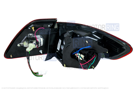 Диодные задние фонари в красно-белом корпусе для Toyota Corolla 2007-2009 г,в.