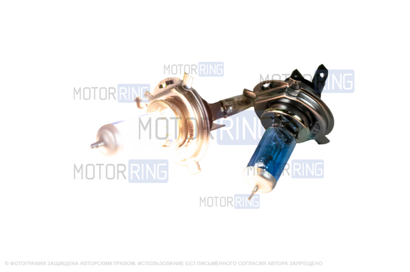 Галогеновые лампы MTF Light Vanadium с цоколем H4 12V 60/55W 5000K для ВАЗ 2101-2107, 2108-21099, 2113-2115, Лада 4х4, Нива Легенд, Гранта, Ларгус