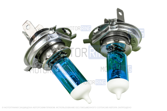 Галогеновые лампы MTF Light Titanium с цоколем H4 12V 55W 4400K для ВАЗ 2101-2107, 2108-21099, 2113-2115, Лада 4х4, Нива Легенд, Гранта, Ларгус