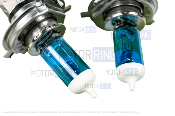 Галогеновые лампы MTF Light Titanium с цоколем H4 12V 55W 4400K для ВАЗ 2101-2107, 2108-21099, 2113-2115, Лада 4х4, Нива Легенд, Гранта, Ларгус
