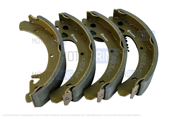 Задние тормозные колодки BREMBO для ВАЗ 2108-21099, 2110-2112, 2113-2115, Лада Калина, Калина 2, Приора, Гранта, Гранта FL, Датсун без АБС