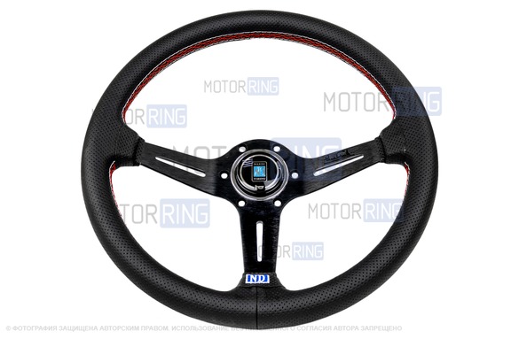 Спортивный руль Nardi Torino с ободом из экокожи для ВАЗ 2101-2115, Лада Калина, Гранта, Приора, 4х4, Нива Легенд, Нива Тревел, Шевроле Нива