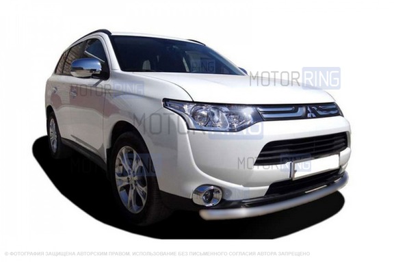 Защита переднего бампера Техносфера 1823 К Труба d63,5 окрашенная для Mitsubishi Outlander