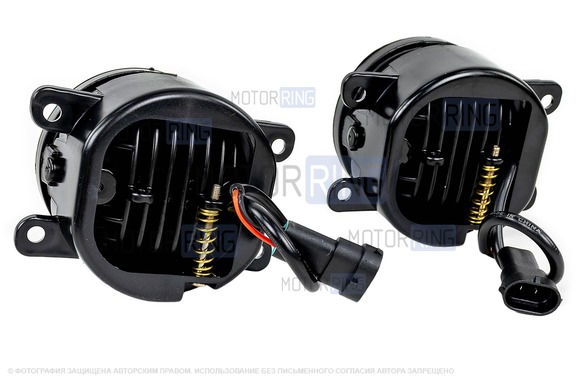Диодные ПТФ Sal-Man 65W 8600lux для Лада Гранта FL, Веста, Веста NG, Икс Рей, Ларгус FL, Нива Урбан, Искра, Рено