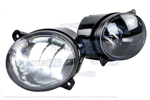 Диодные ПТФ Sal-Man 65W 8600lux для Лада Калина, Калина 2, Гранта, Ларгус, Датсун до 2019 г.в., УАЗ Патриот