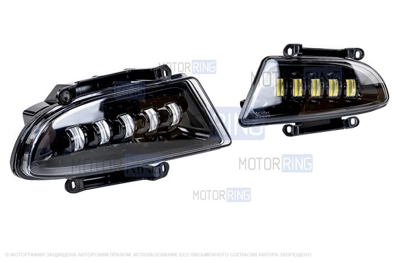 Диодные ПТФ Sal-Man 65W 7200lux 6000К для Hyundai Accent 1999-2012 г.в.