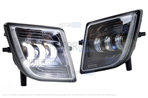 Диодные ПТФ Sal-Man 65W 8600lux 6000К для Мазда 6 2007-2013 г.в.
