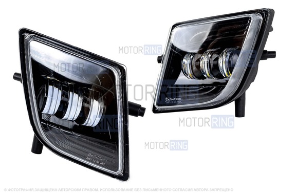 Диодные ПТФ Sal-Man 65W 8600lux 6000К для Мазда 6 2007-2013 г.в.