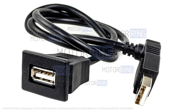 Оригинальный кабель USB на 1 слот в бардачок Лада Калина 2, Гранта