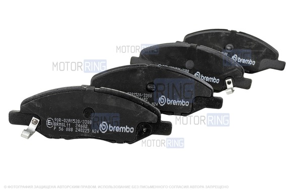 Тормозные передние колодки BREMBO под китайские суппорта для Лада Веста NG, Ларгус FL с 2023 г.в., Искра, Нива Тревел с 2026 г.в.