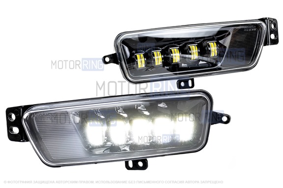 Диодные ПТФ sal-man 58W 8600lux 6000К для Ford Focus 3 2014-2019 г.в.