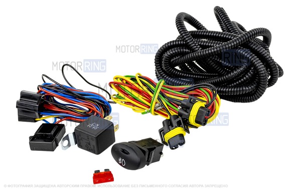 Комплект подключения ПТФ Sal-Man 65W для Лада Калина 1