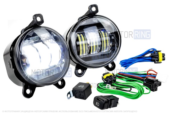 Комплект подключения противотуманных фар ML Auto Light Technology с ПТФ Sal-Man 65W для Шевроле Нива рестайлинг