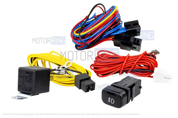 Проводка подключения противотуманных фар (ПТФ) ML Auto Light Technology для ВАЗ 2113, 2114, 2115