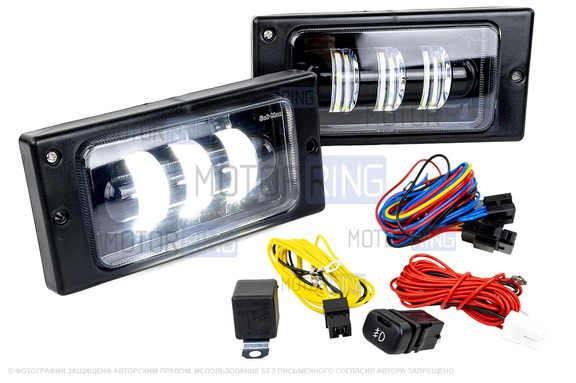 Комплект подключения противотуманных фар ML Auto Light Technology с ПТФ Sal-Man 65W для ВАЗ 2113-2115