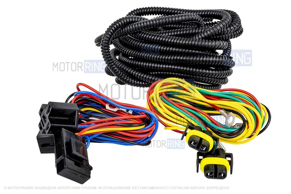 Комплект подключения ПТФ Sal-Man 65W под бампер Убран для Лада Нива 4х4 с 2019 г.в., Нива Легенд