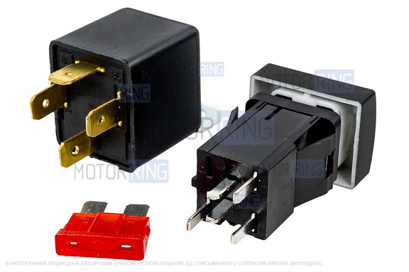 Комплект подключения ПТФ Sal-Man 65W под бампер Убран для Лада Нива 4х4 с 2019 г.в., Нива Легенд