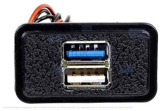 Быстрое зарядное устройство USB 3.0 на 2 слота вместо заглушки панели приборов ВАЗ 2106, 2107