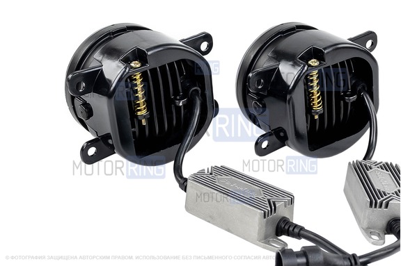Диодные ПТФ Sal-Man 60W 5800lux 5 полос для Лада Гранта FL, Веста, Веста NG, Икс Рей, Ларгус FL, Нива Урбан, Искра, Рено