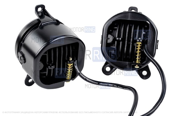 Диодные ПТФ Sal-Man Lime двухцветные (бело-синий 6000К и Лайм) 50W 4600lux для Лада Приора, Шевроле Нива с 2009 г.в., Лада Нива 2123, ГАЗ Газель