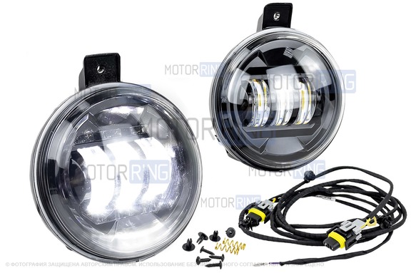 Диодные ПТФ Sal-Man 50W 4600lux в сборе со жгутом Cargen для Chevrolet Cruze 2009-2015 г.в.