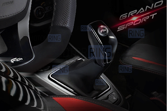 Модельная ручка КПП Ferrum Group Grand Sport черный лак с пыльником из экокожи со вставками из алькантары (биэластик) для Лада Веста