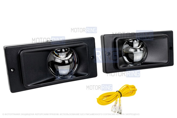 Диодные ПТФ Sal-Man 13000lux с линзой (ближний свет 60w и дальний 50w) для ВАЗ 2110-2112, 2113-2115, Шевроле Нива до рестайлинга 2009 года