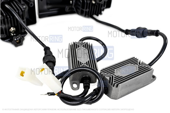 Диодные ПТФ Sal-Man 13000lux с линзой (ближний свет 60w и дальний 50w) для ВАЗ 2110-2112, 2113-2115, Шевроле Нива до рестайлинга 2009 года